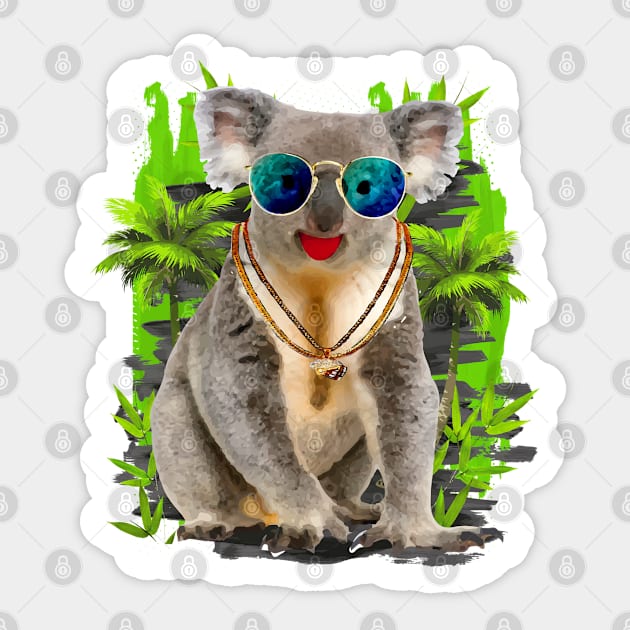 Koala Party - Cool Koala Bear - Cool Koala - i love Koalas Sticker by BabyYodaSticker